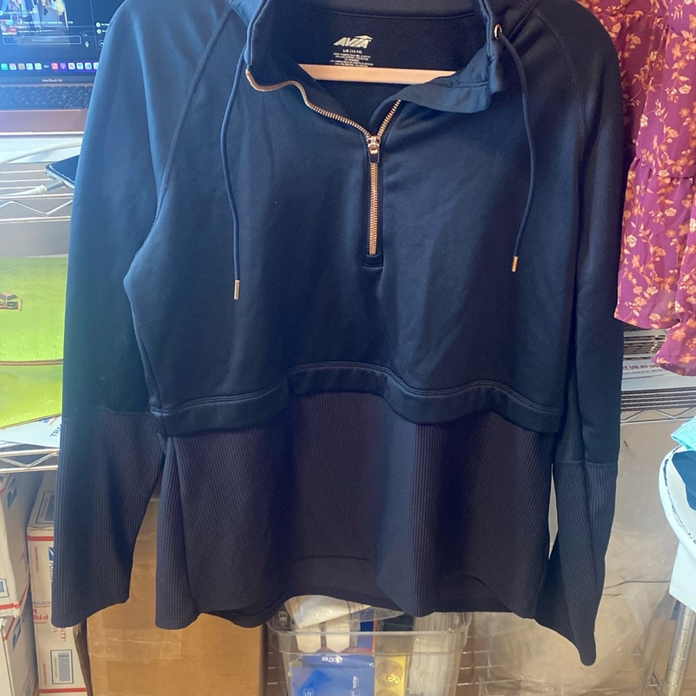 BLACK ACTIVE HALF ZIP